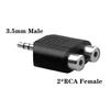 3.5mm Male To Female 2RCA Auditory Connector Computer TV 3.5 6.5 Plug Female Auditory Adapter