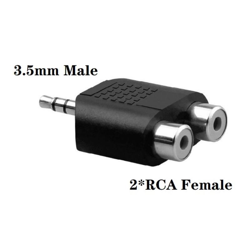 3.5mm Male To Female 2RCA Auditory Connector Computer TV 3.5 6.5 Plug Female Auditory Adapter