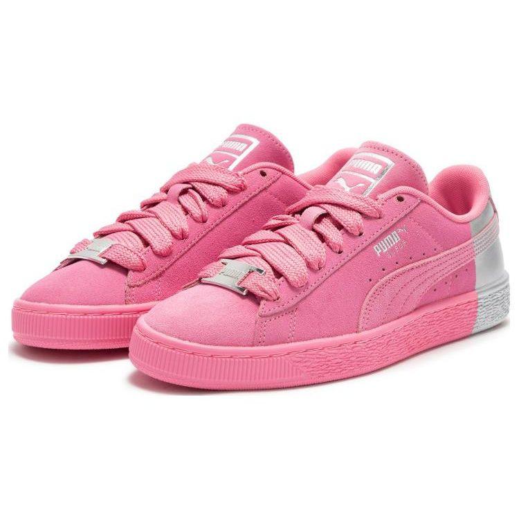 Puma Suede Dance Crew Comfortable Versatile Durable Low-Top Sneakers Unisex Sneakers Pink Silver 398306-04