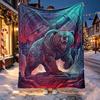 North Sydney Bears Pattern Blanket for Home Decoration, Bed, Sofa, Car Travel, Camping, Suitable for All Seasons, Birthday Christmas Gift