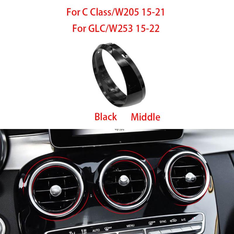 For Mercedes W205 W253 Car AC Vent Grille Air Conditioning Outer Ring Outer Frame Cover For Benz C GLC Class C180 C200 GLC300