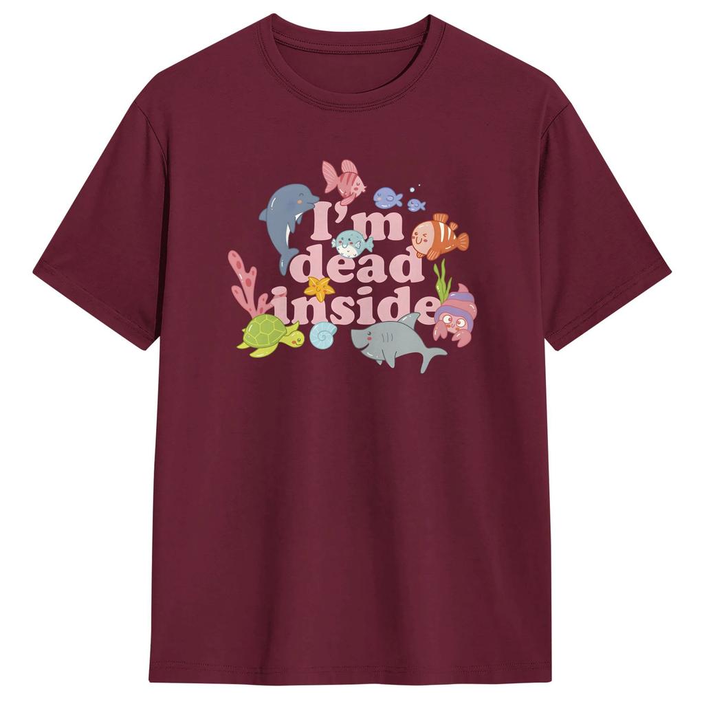 IM Dead Inside Unisexs T Shirts Casual Tee Shirt Short Sleeve Crew Neck TShirts Cotton New Arrival Clothes