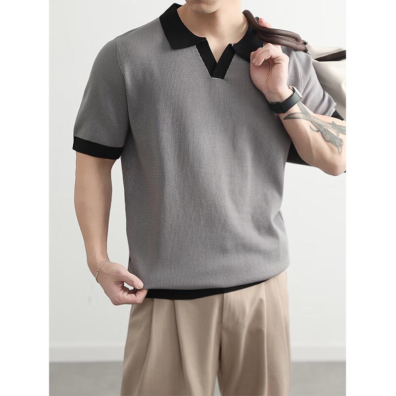 Firstview Men s Ice-Cool Short Sleeve Polo T-Shirt FX1096 2XL серый