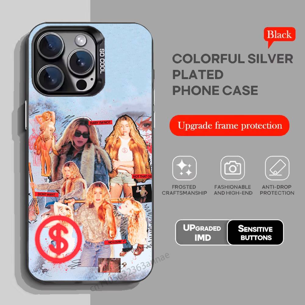 Singer Slayyyter Phone Case For iPhone 17,16,15,14,13,12,11,Pro,Max,Plus,Mini,X,XS,XR,8,S,SE Soft Black Case
