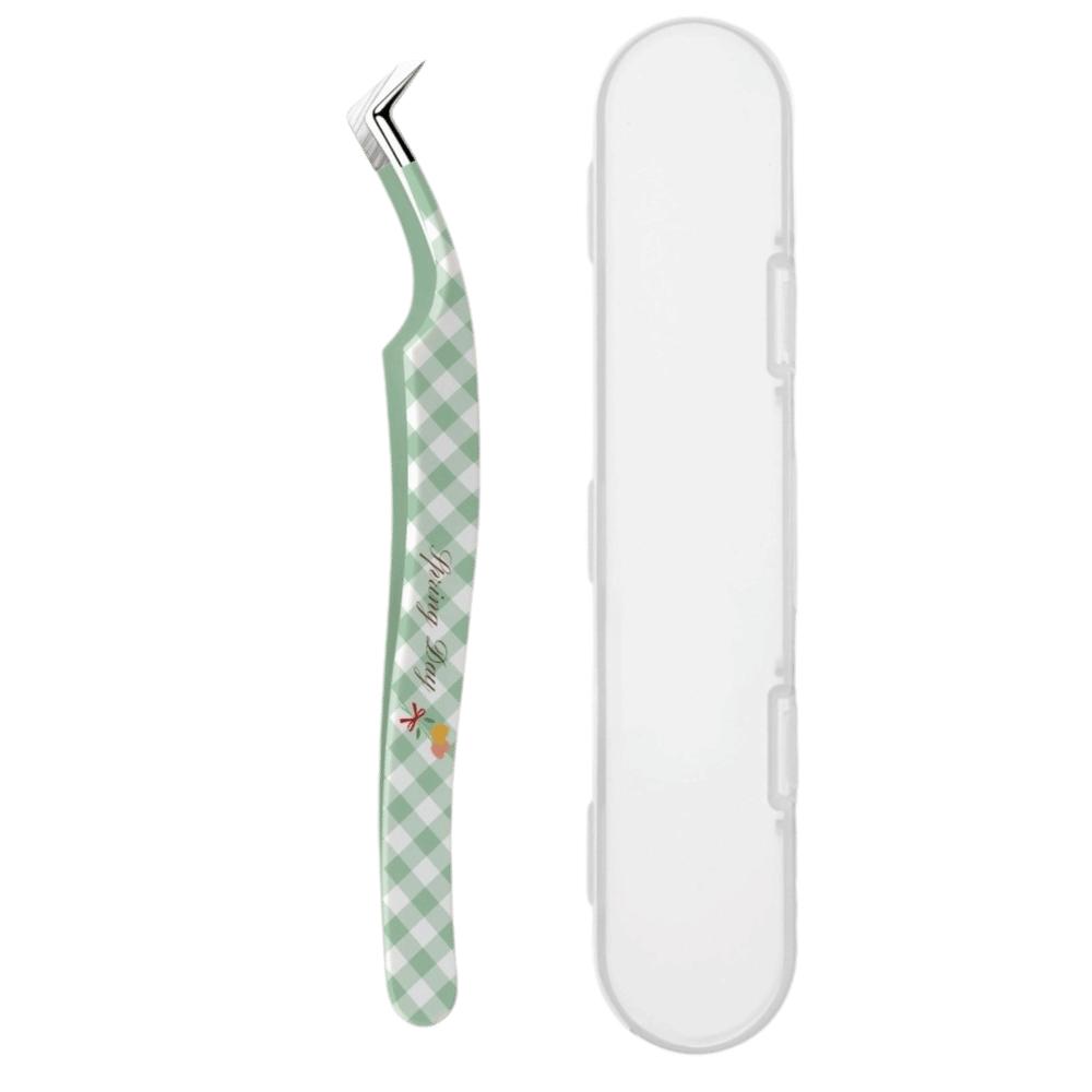 Stainless Steel Precision Tweezers Anti-static Lashes Extension Tweezer Sticker Application