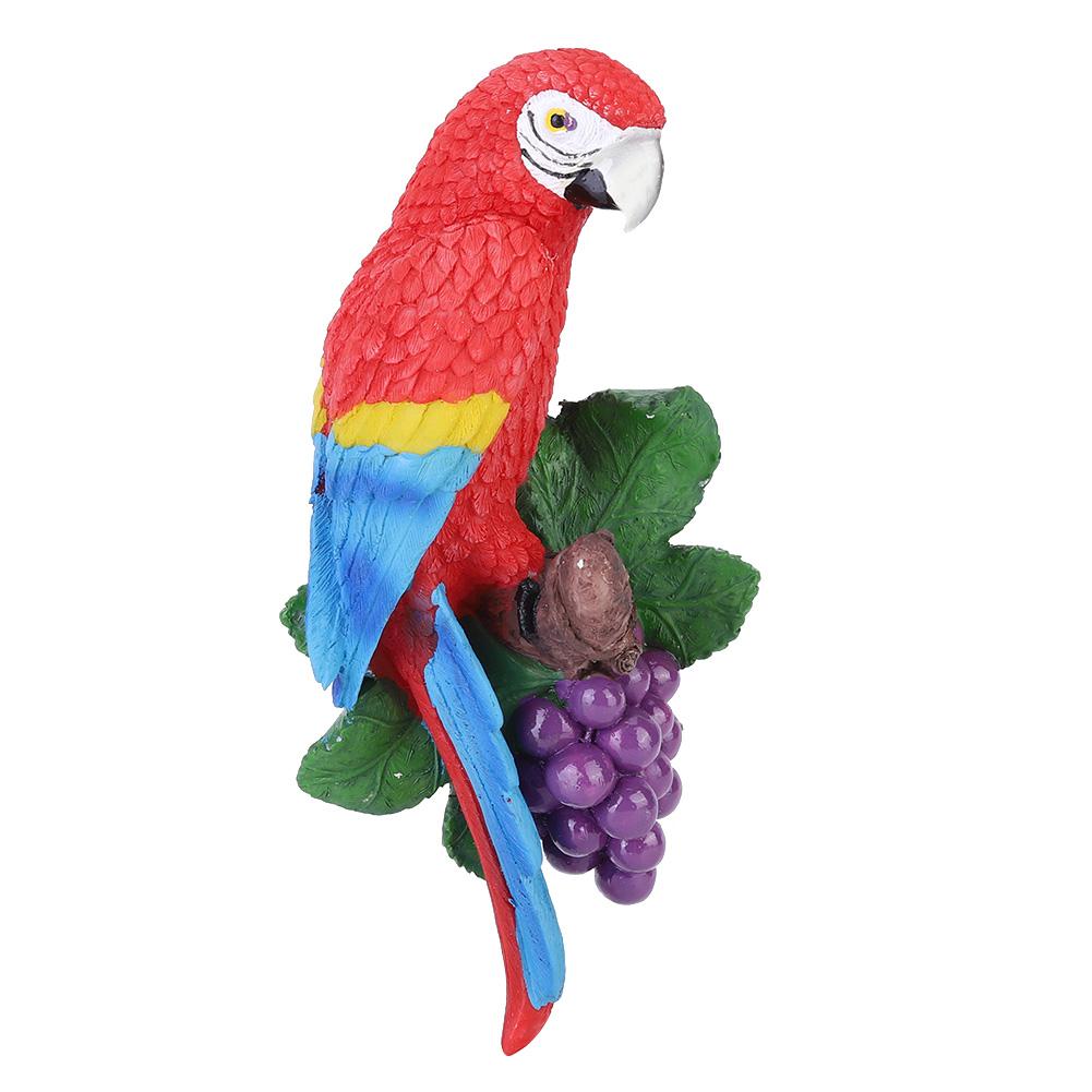 Wall Mounted Simulation Parrot Decor Hanging Hook Resin Craft Home Decoration Ornament