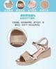 Soft leather sandals for women with exposed toes and sloping heels 2024 summer fashion soft soled women's sandals