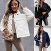 Winter European and American Style Long Sleeve Button Cotton-Padded Women's Jacket