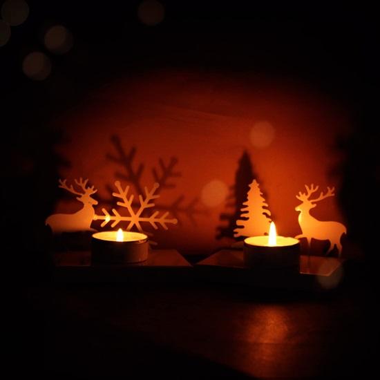Christmas Reindeer Candle Holders Table Decoration Stand Christmas Decor  Pack of 2