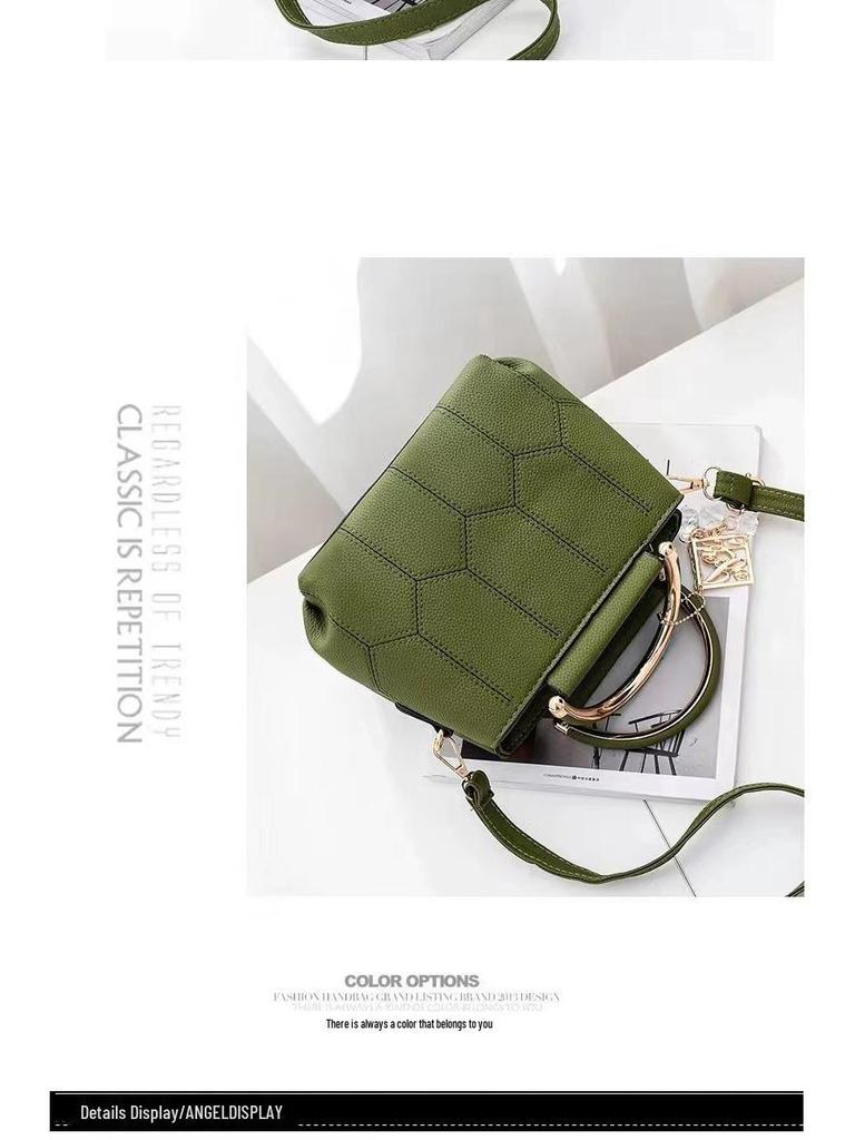 Bolsa Transversal Bordada da Moda: Bolsa de Ombro Elegante e Simples