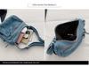Retro Crossbody Washed Denim Multi-Zipper Small Commuter Bag