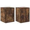 VidaXL Armoires murales de garage 2 pcs chêne fumé bois d'ingénierie, armoire, placard mural de garage, armoire à outils 860616