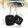 2pcs Plush Dice Toys Velvet Pendants Car Hanger With Suckers Stress Relief Squeeze Cube Fluffy Stuffed Decoration Eid Amagi