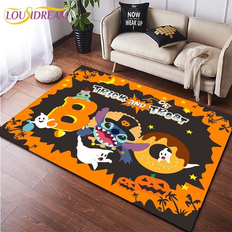 Anime Stitch 3D-Druck Teppich für Küche Fußmatte Schlafzimmer Teppiche für Wohnzimmer Waschküche Badezimmer Rutschfeste Bodenmatte