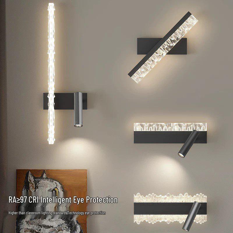 Italian Minimalist Ice Crackle Wall Lamp: Luxurious, Eye-Protecting Spotlight for Background or Aisle Lighting