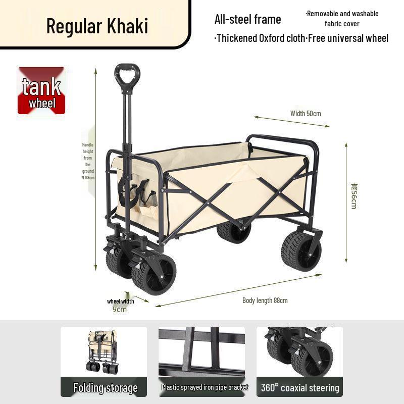 Foldable Extra Large Outdoor Camping Cart Trailer