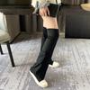 Yang Mi Long Boots Women's New Ugly Cute Round Head Trousers Tube Boots Retro Pleated Knight Boots