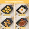 Tamagoyaki Pfanne Japanische Omelettpfanne Antihaftbeschichtet mit Holzgriff Spülmaschinenfest Rechteckige Eierbratpfanne Heimküchenkochgeschirr