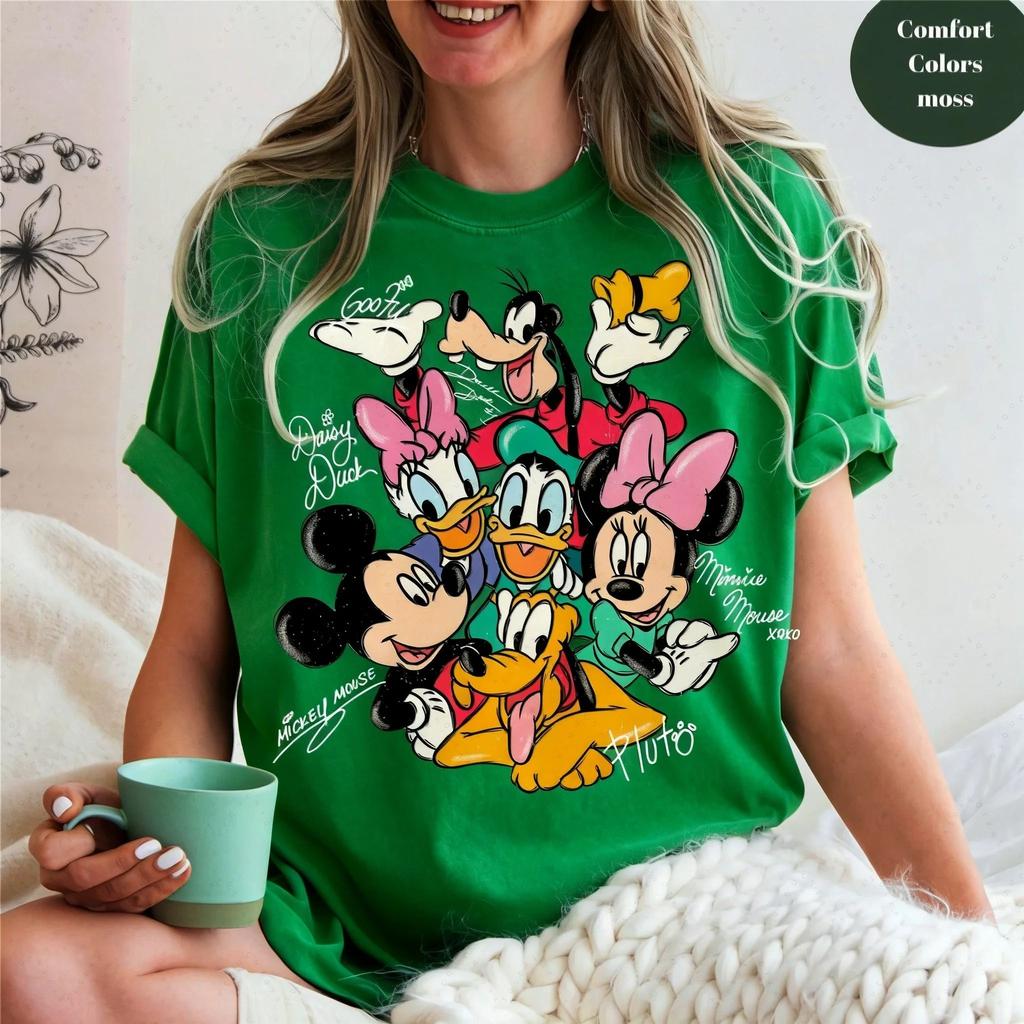 Mickey and friends printed Cotton T-shirts, character T-shirts, Mickey Head