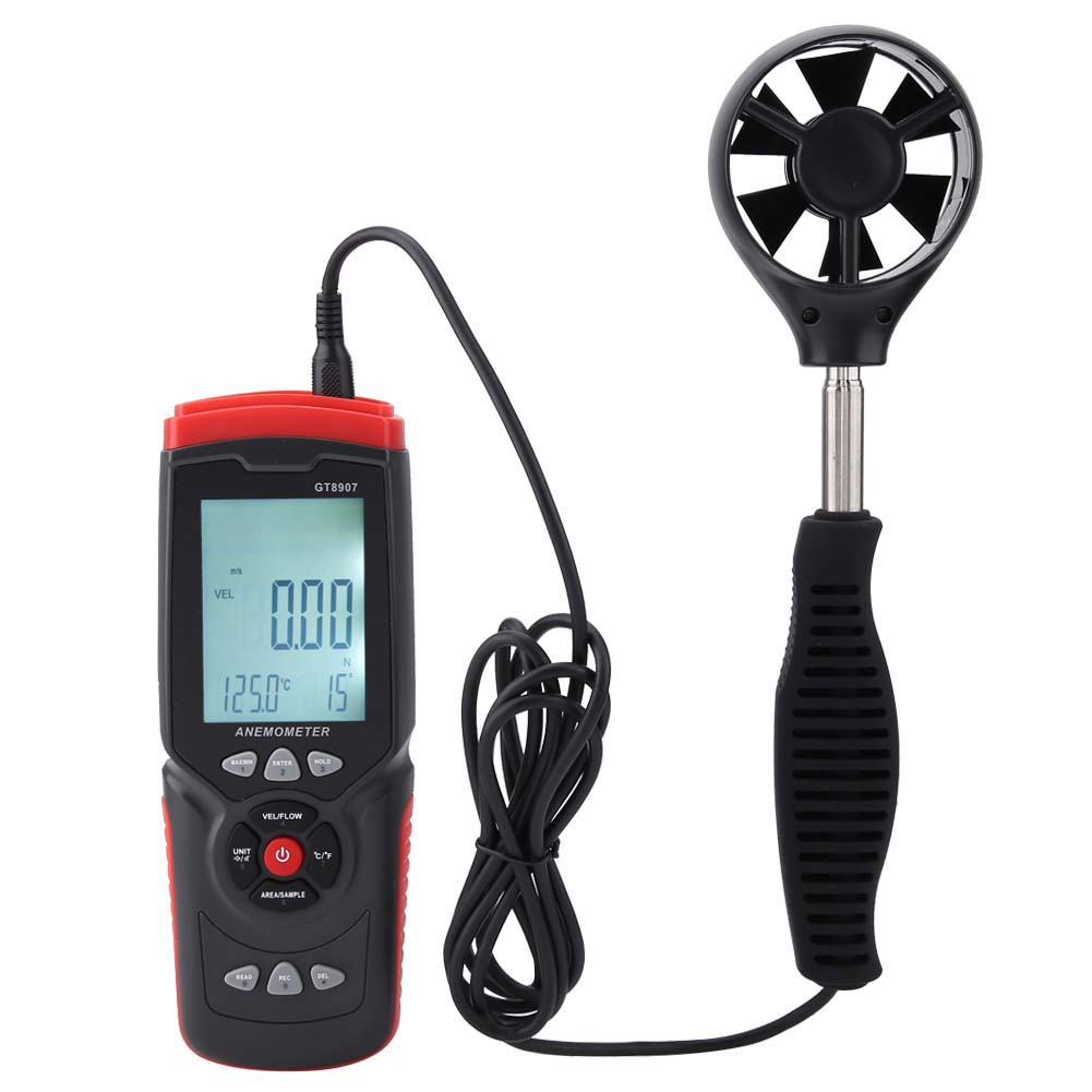 GT8907 Precise Digital USB Anemometer Multifunction Wind Speed Temperature Air Flow Tester