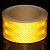 2Inch*16FT Yellow Reflective Prismatic Tape High Conspicuity Adhesive Retro Reflector Sticker Waterproof Strip For Truck Trailer