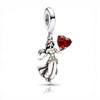 925 Silver Princess & Couple Dangle Charms Fit European Bracelets, Enamel & Crystal Beads for Women DIY Jewelry