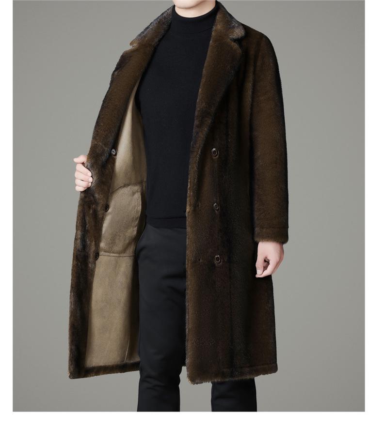 Herren 2025 Wende-Nerzfell-Windbreaker-Mantel - Wintermode für Mittleren Alters