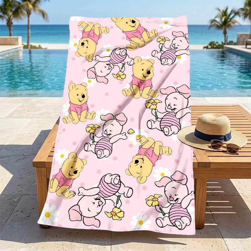 Winnie Pooh Stylish Digital Printing Beach Towel Quickdrying Absorbent Blanket For Beach Pool Gym Travel Christmas Gift C922226