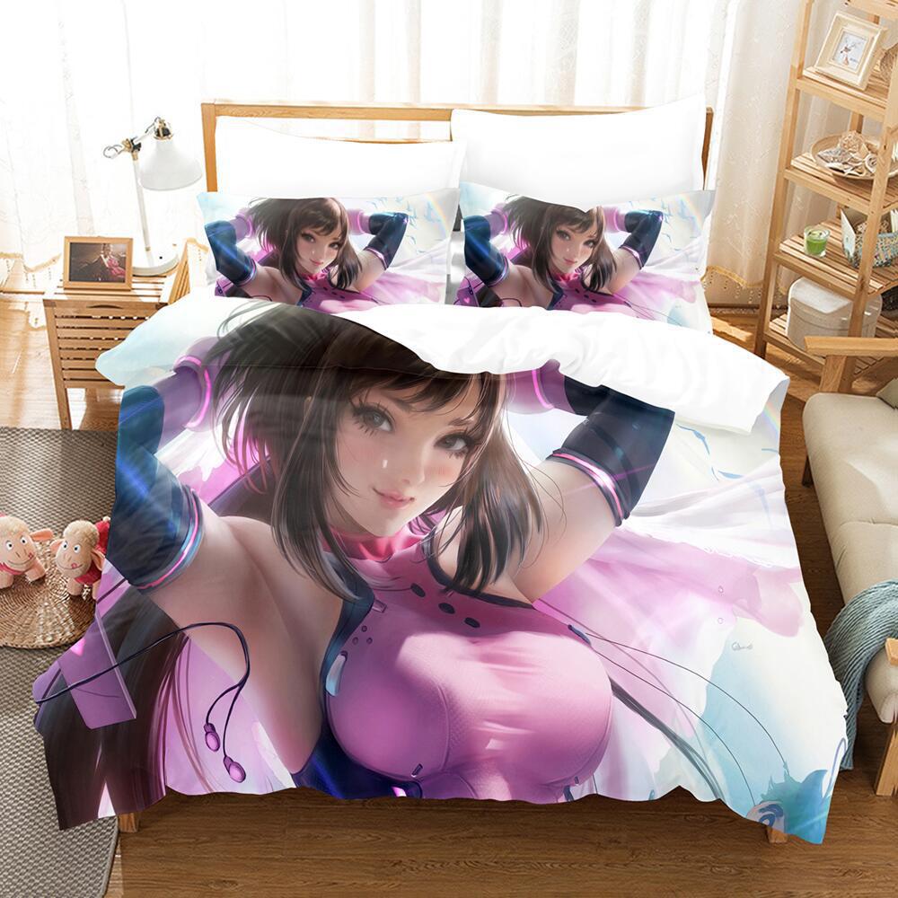My 3D Cartoon Animation Bedding Microfiber Polyester Cotton 90G Duvet Set Three-Piece Set