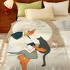 Artist Y-Yoshitomo Throw Flannel Throw Blanket, Lightweight Cozy, Durable Washable Cute Cool
