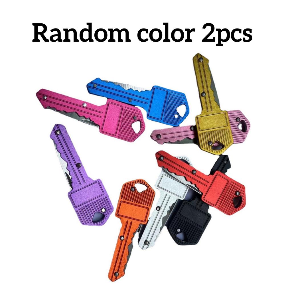 2PCS Mini Pocket Knife Portable Utility Knifes Survival Knife Keychain Pendant Gadget Letter Package Opener