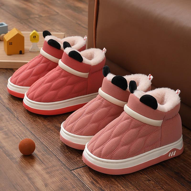 2-10 years old leather children's bag and short cotton boots boys and girls winter non-slip boys and babies warm cotton shoes winter
