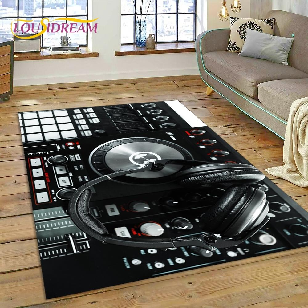Vinyl Record Music DJ Screen Tape Rug Carpet for Living Room Bedroom Home Decor,Floor Mat Non-slip Decoration for Sofa Doormat