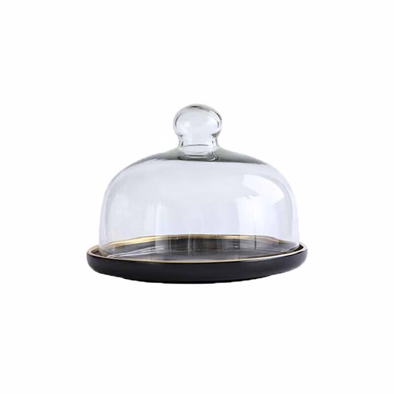 Nordic Gold Rim Ceramic Serving Plate