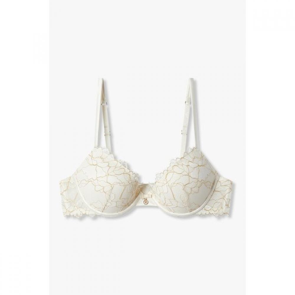 Emporio Armani Women S puSh Up Bra   Panty Set Metallic Embroidery 0825185531 0825111531