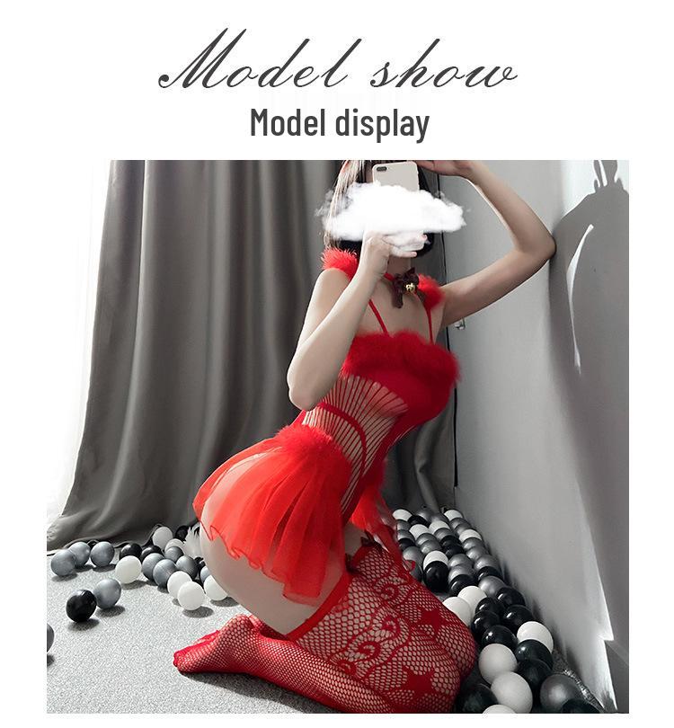 Sexy Christmas & Halloween Fishnet Lingerie Set
