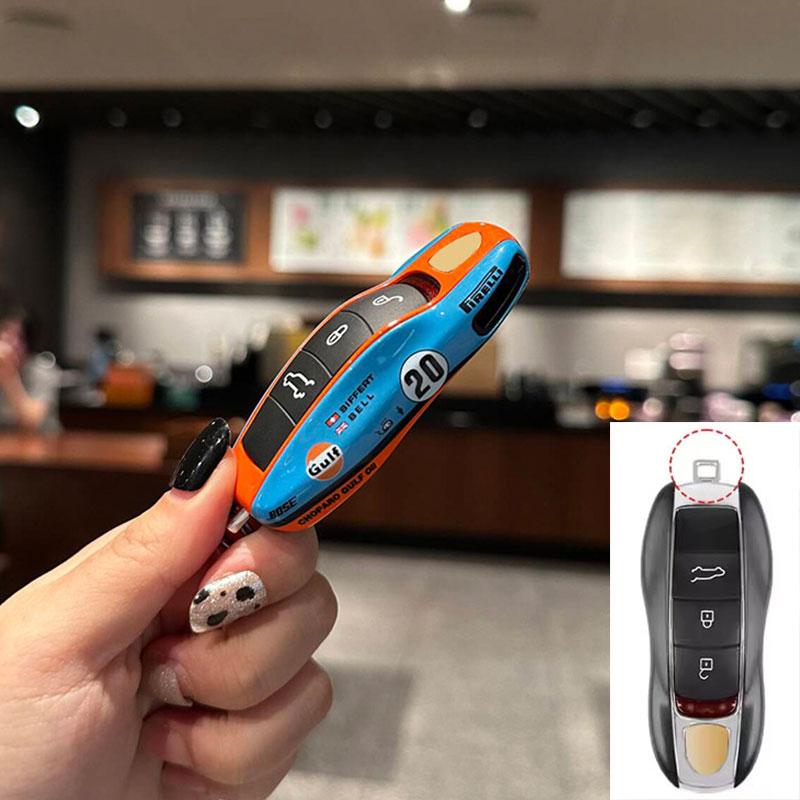 For Porsche Macan Cayenne 718 Paramera 911 Modified Car Key Case Cover Smart Remote Fob Keychain Accessories