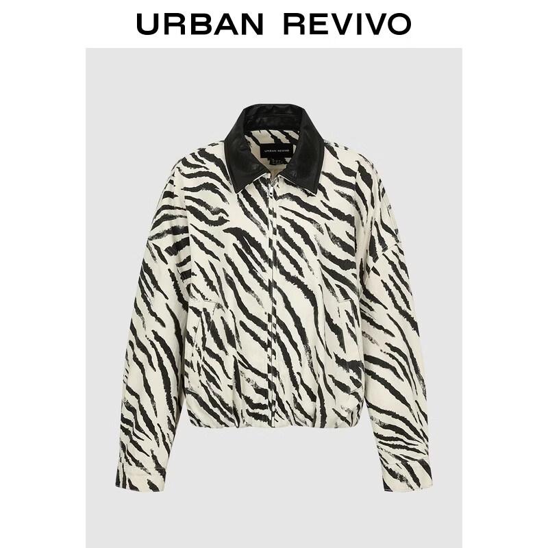 

UR Women s Retro Zebra Print Color-block Jacket XS