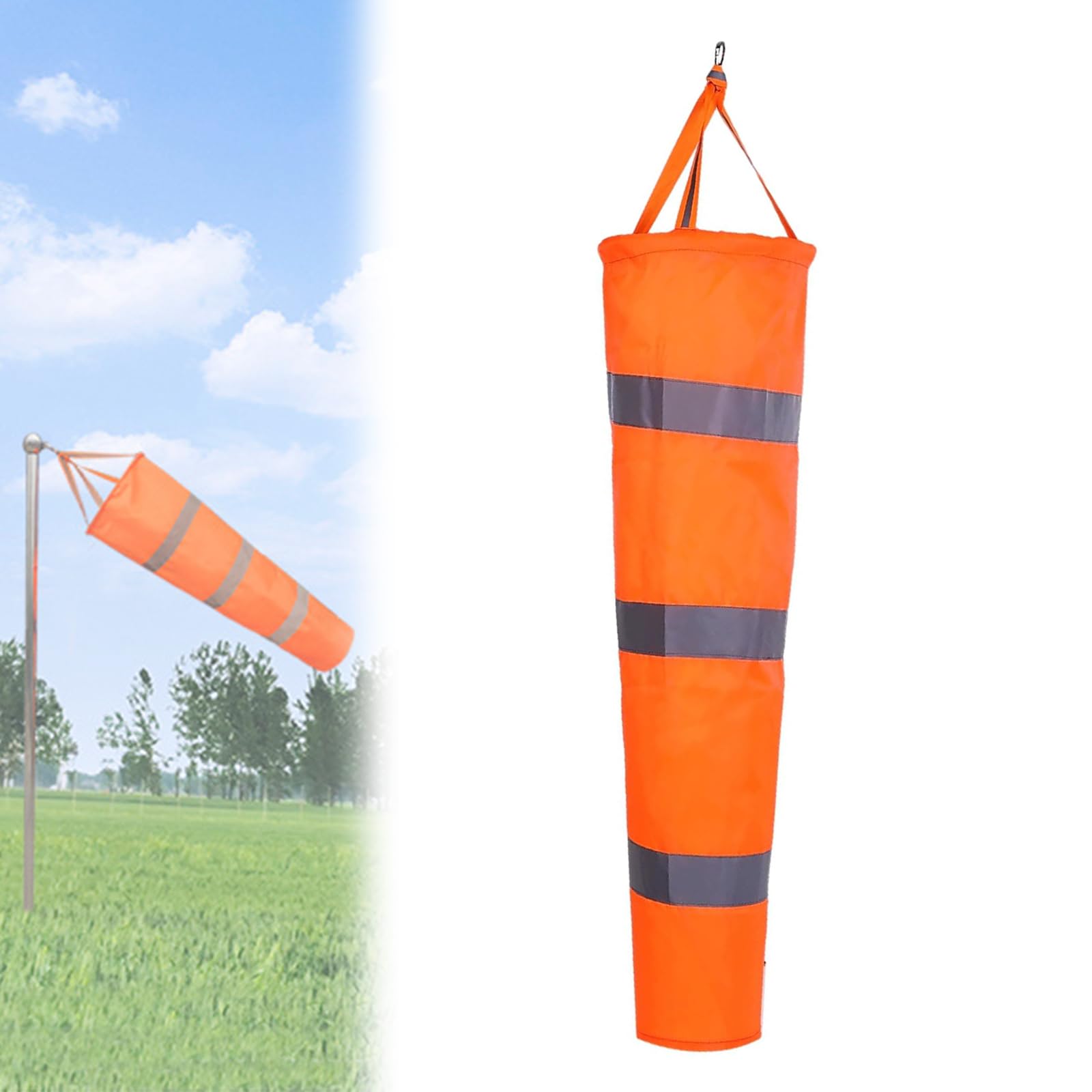 QuickYen Wind Sock Thickening Wind Measuring Bag Sock Anemometer Wind Speed Meter Length Wind Direction Measurement Waterproof Luminous Reflective