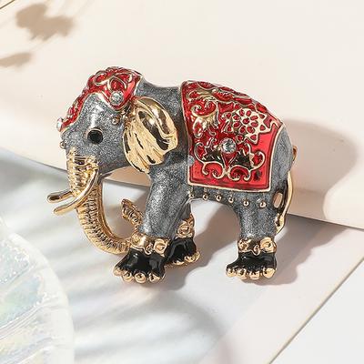 Female Ethnic Style Retro Elephant Personality Brooch