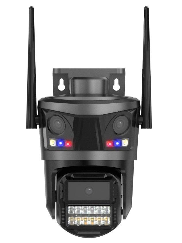 ICSEE Triple-Objektiv Outdoor WiFi HD Überwachungskamera