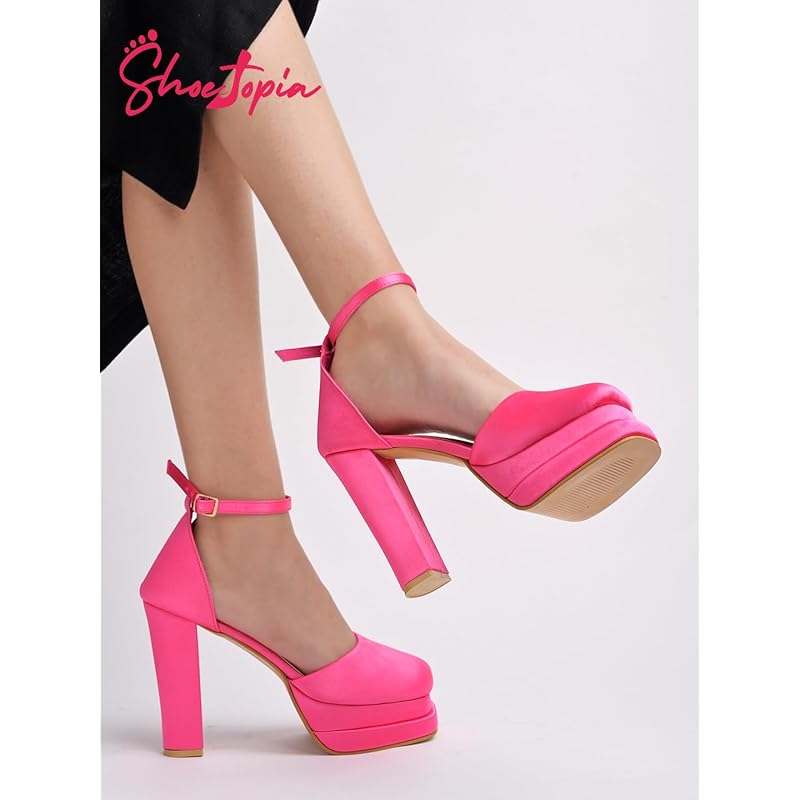 Женская босоножка на каблуке Shoetopia - 3 Детская UK (Девочки-Подарок-Розовый)-EU36 3 UK розовый