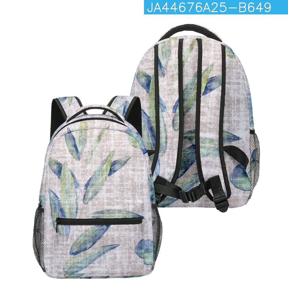 Cartoon Novelty Kpop Youthful School Bags Unisex Leaves Travel Bags 3D Print Oxford Waterproof Notebook Shoulder Backpacks