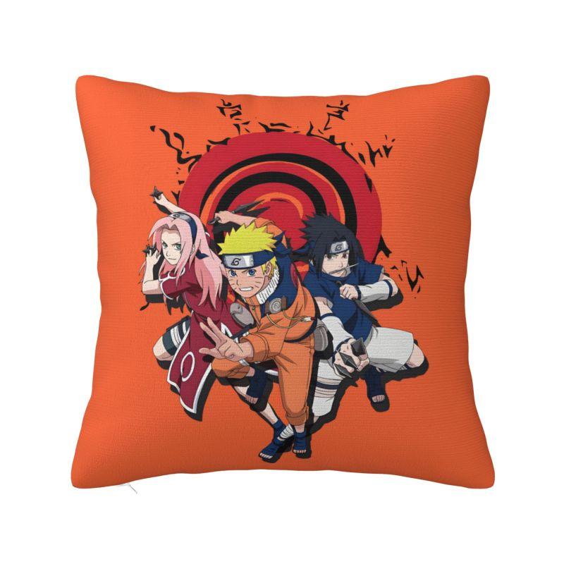 Custom Nordic Uzumaki Anime Cushion Cover Polyester Harajuku Manga Pillow Case