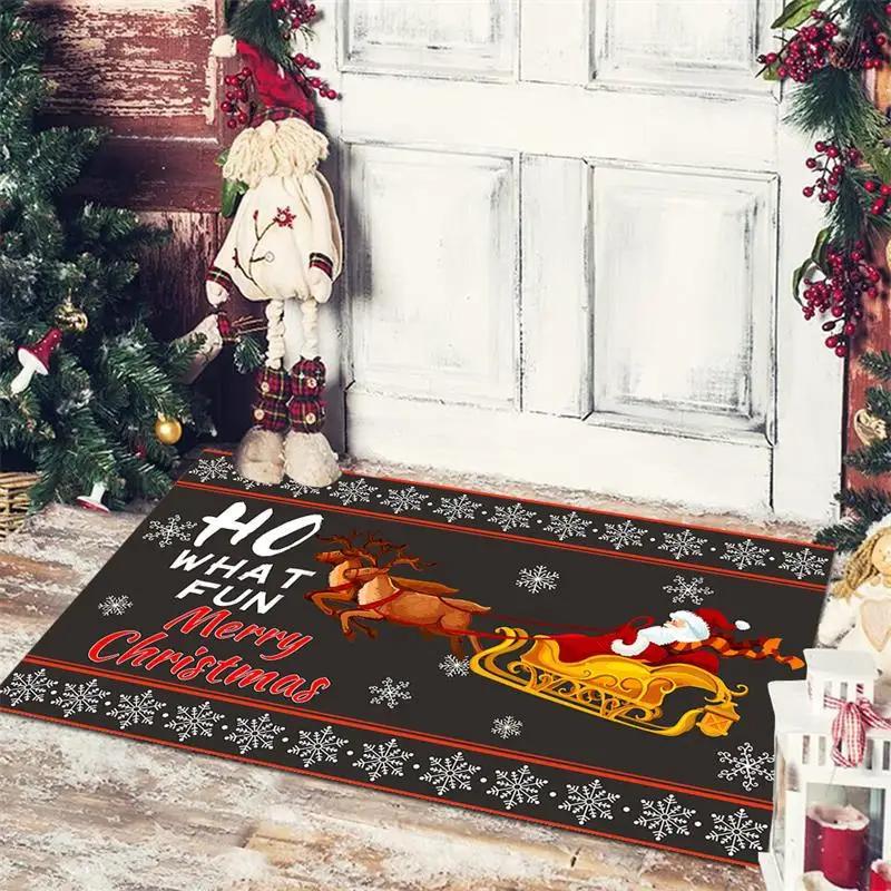 VIKAMA Christmas Decorative Floor Mat, Entrance Welcome Mat, Indoor and Outdoor Carpet, Home Decoration, Happy New Year 2026