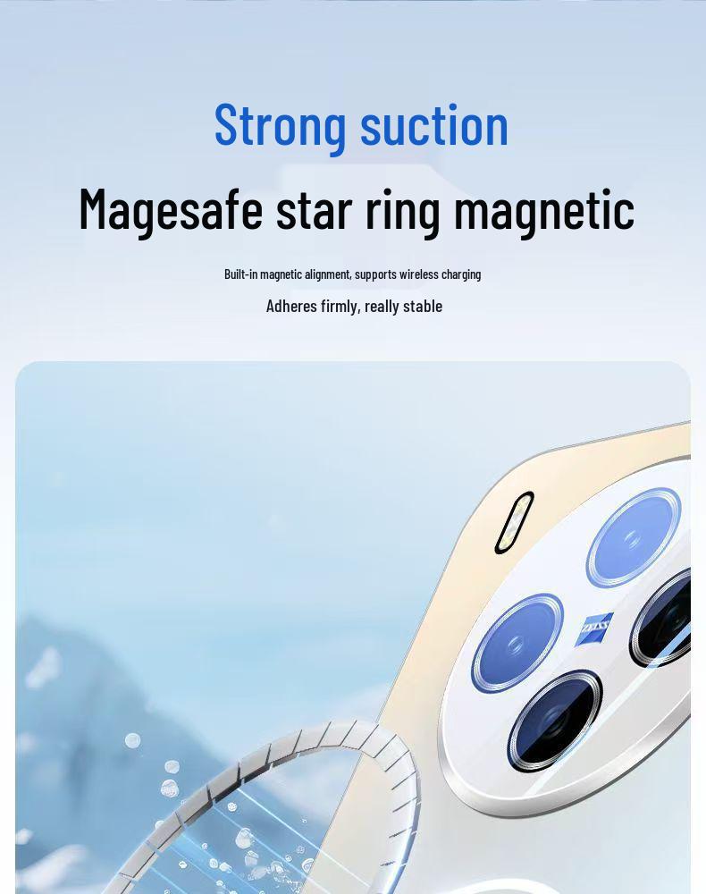 VIVOX300Pro Magnetic Frosted Case with Electroplated Laser Lens, Drop-Proof Full Coverage.