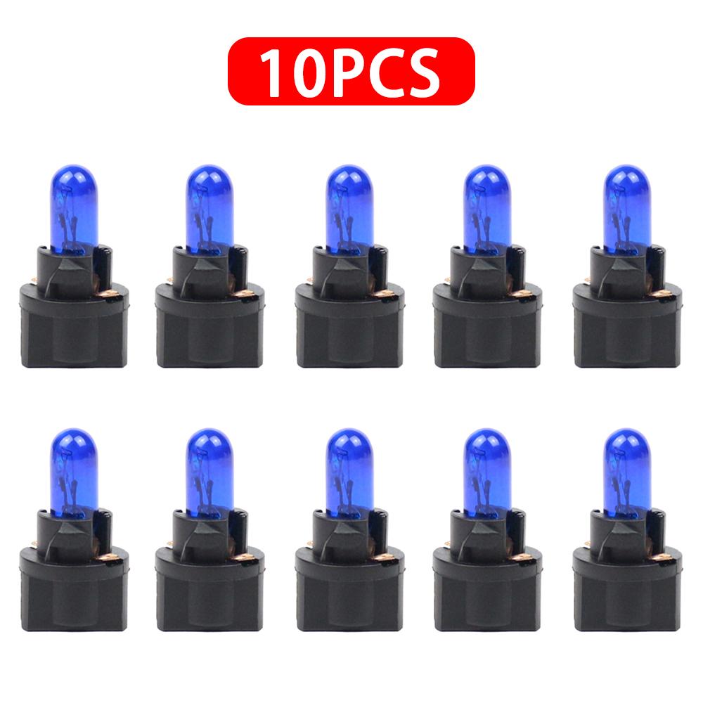 10pcs T5 Car Interior Bulb Auto Dashboard Warning Indicator Dashboard Light Bulbs Auto Interior Indicator Lamp