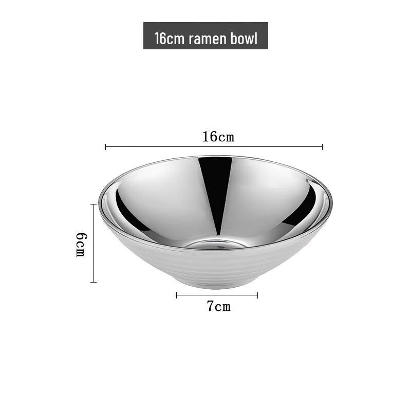 Wuhe 304 Stainless Steel Double-Layer Insulated Soup Bowl