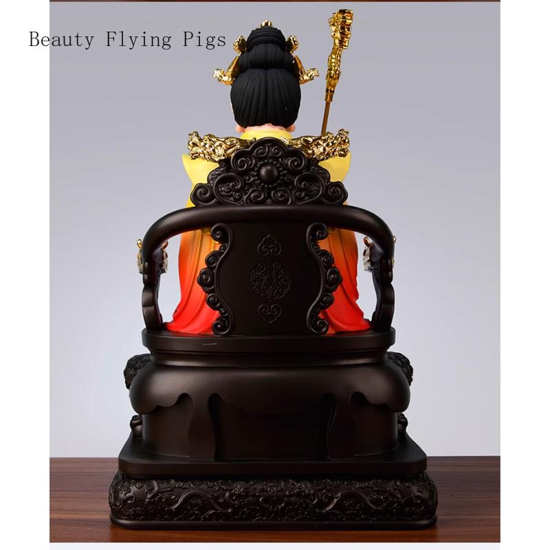 1PCS Resin Jade Emperor Mother Statue Jade Emperor Mother Goddess Home Worship Statue Ornament