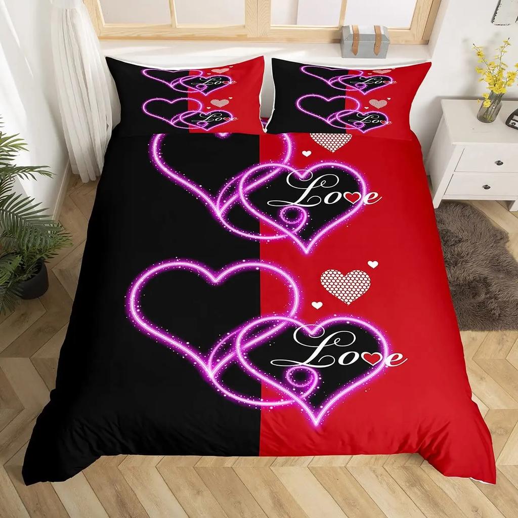 Páry Moderní Povlak na přikrývku Queen 220x240 260x240 Sada povlečení s korunkou Černá Bílá Povlak na manželskou postel 2 sp. Set pro dospělé